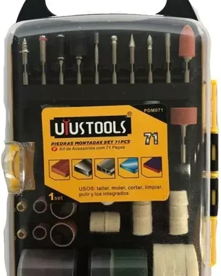 JUEGO DE FRESAS DE PIEDRA 71 PZS UTUSTOOLS PDM071
