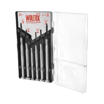 JUEGO DE DESARMADORES 6 PZS DE PRESION WOLFOX WF2190