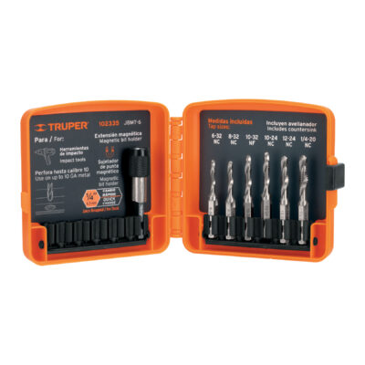 JUEGO DE MACHUELOS C/BROCA 6 PZS TRUPER 102335