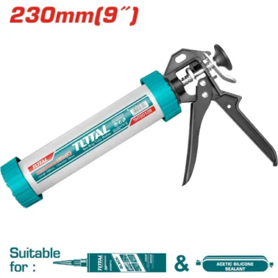 PISTOLA P/SILICON CALAFATEADORA ALUMINIO 9" TOTAL THT20109