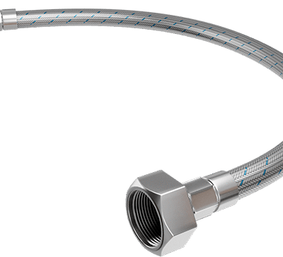 TUBO DE ABASTO P/LAV 1/2 * 1/2 40 CM. ACERO INOXIDABLE ROTOPLAS