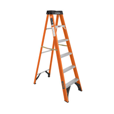 ESCALERA DE FIBRA DE 7 ESCALONES TIPO TIJERA TRUPER 100227