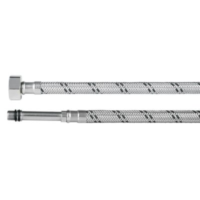 TUBO DE ABASTO MONOMANDO P/LAV 1/2 * 3/8 55 CM. ACERO INOX. FOSET 48969