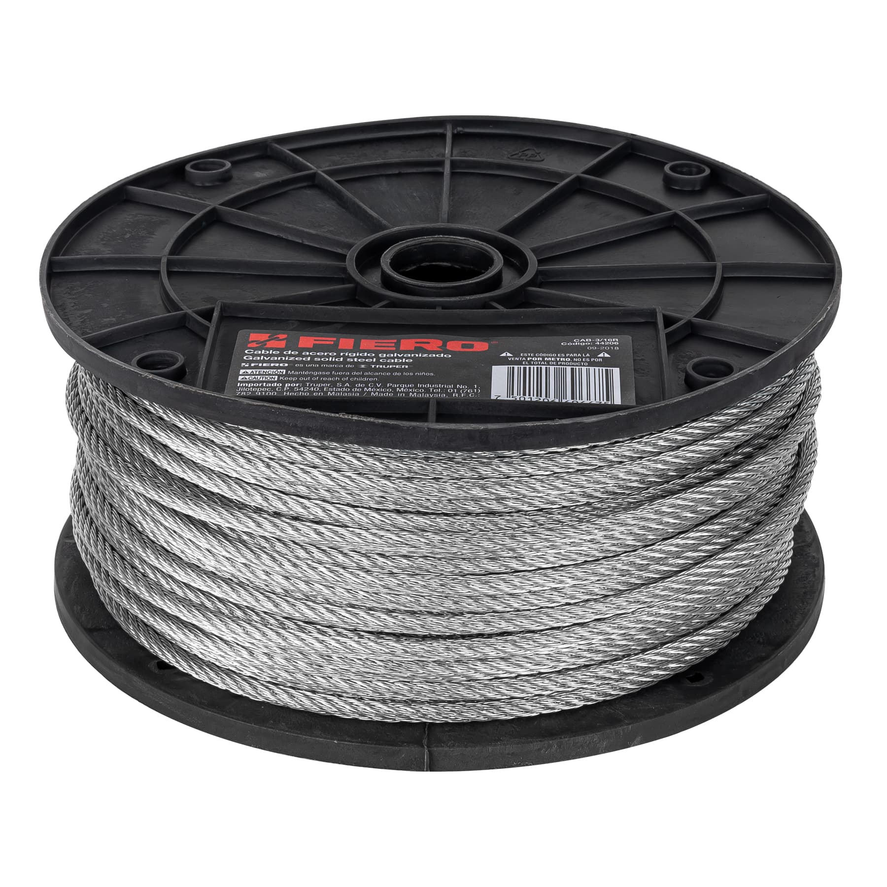 CABLE DE ACERO ROLLO MTS. FIERO