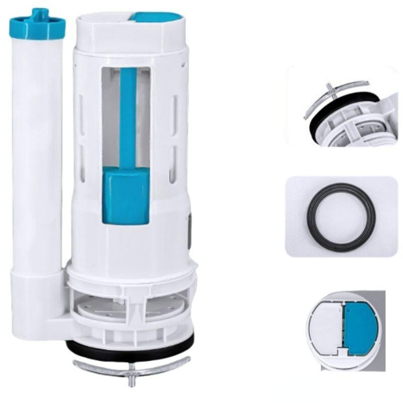 SET DE ACCESORIOS P/SANITARIO DOBLE PUSH 24CM AQUA BLUE 11449