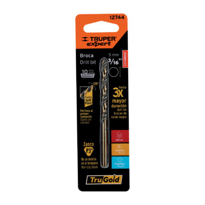 BROCA P/METAL D/COBALTO 3/16 TRUPER 12744 BLISTER