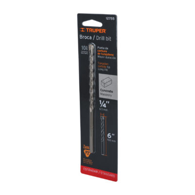 BROCA P/CONCRETO 1/4 TRUPER 12755 BLISTER