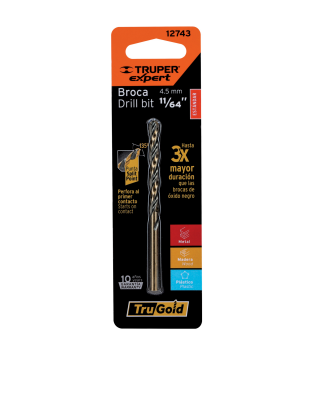 BROCA P/METAL D/COBALTO 11/64 TRUPER 12743 BLISTER