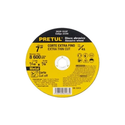 DISCO 7 CORTE METAL  FINNO PRETUL 22349
