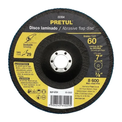 DISCO DE LIJA LAMINADO 7 PRETUL
