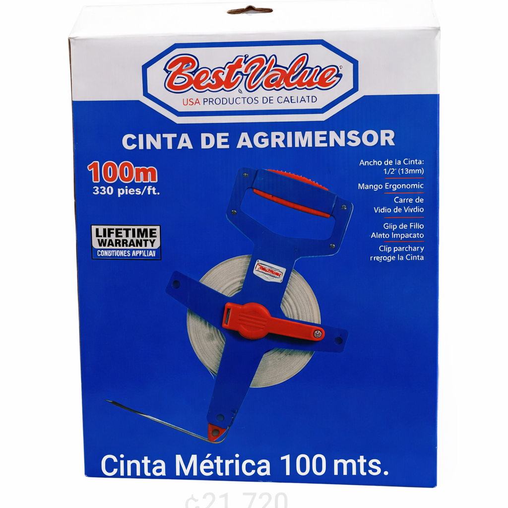 CINTA METRICA DE FIBRA DE VIDRIO BEST VALUE