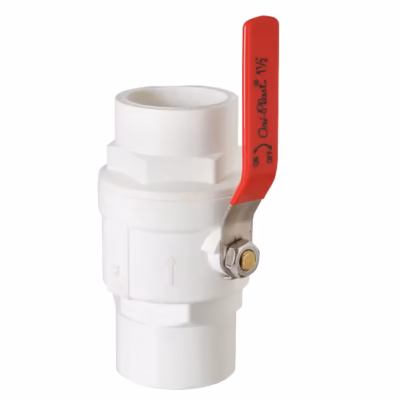 LLAVE DE BOLA PVC C/MANGO DE ACERO