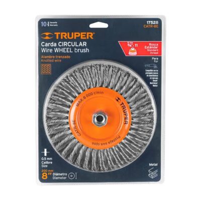 CEPILLO CIRCULAR ENTORCHADO C/TUERCA 5/8 TRUPER