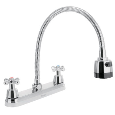 MEZCLADORA P/ LAVATRASTOS FLEXIBLE ACERO INOX BR-HH039