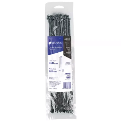 CINCHO PLASTICO 20 NEGRO (25 PZS) VOLTECK 44331