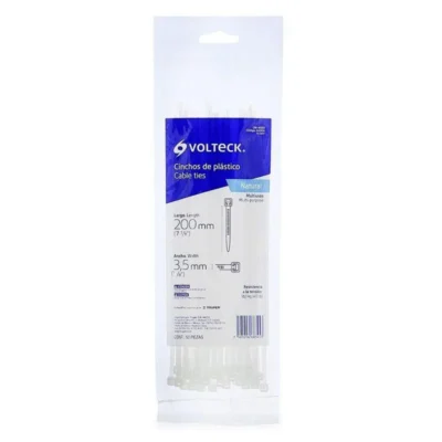 CINCHO PLASTICO 8 BLANCO (50 PZS) VOLTECK 44306