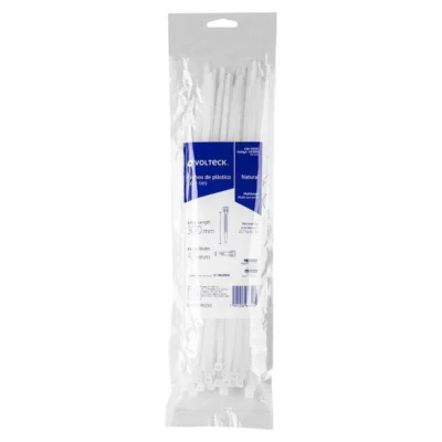 CINCHO PLASTICO 12 BLANCO (50 PZS) VOLTECK 44308