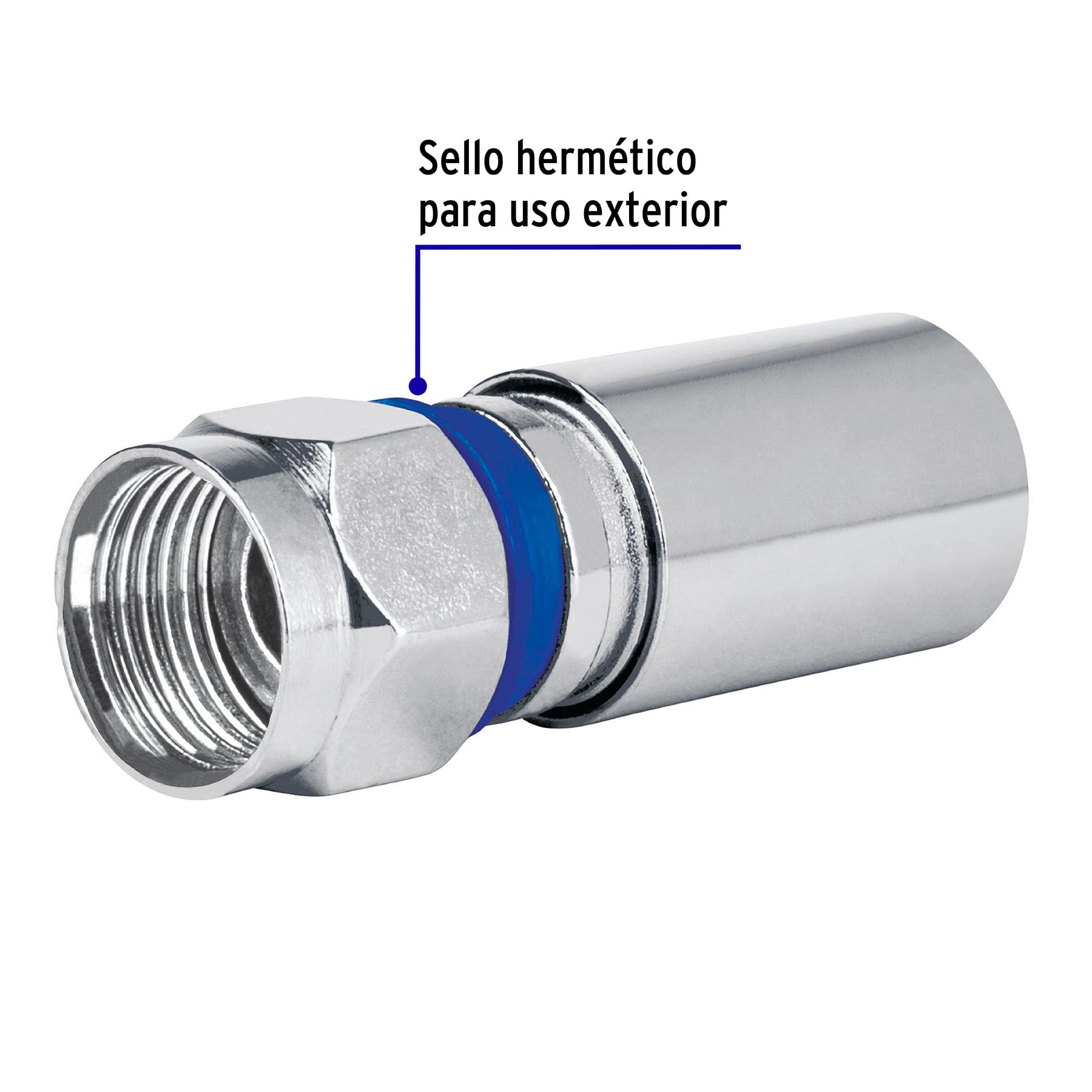 CONECTOR P/COAXIAL PRESION 2PZ VOLTECK 48328 - Image 3