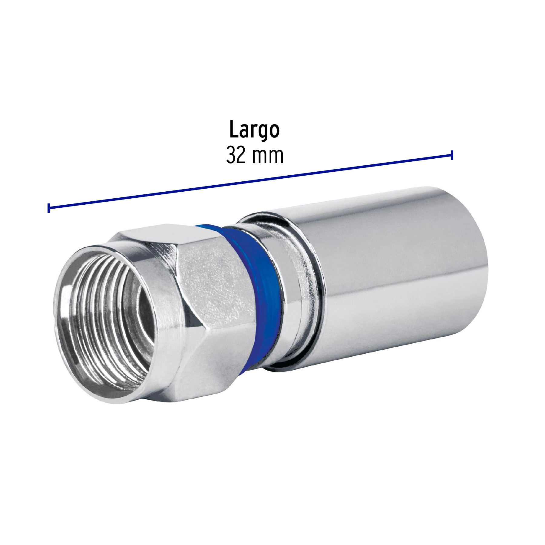 CONECTOR P/COAXIAL PRESION 2PZ VOLTECK 48328 - Image 2