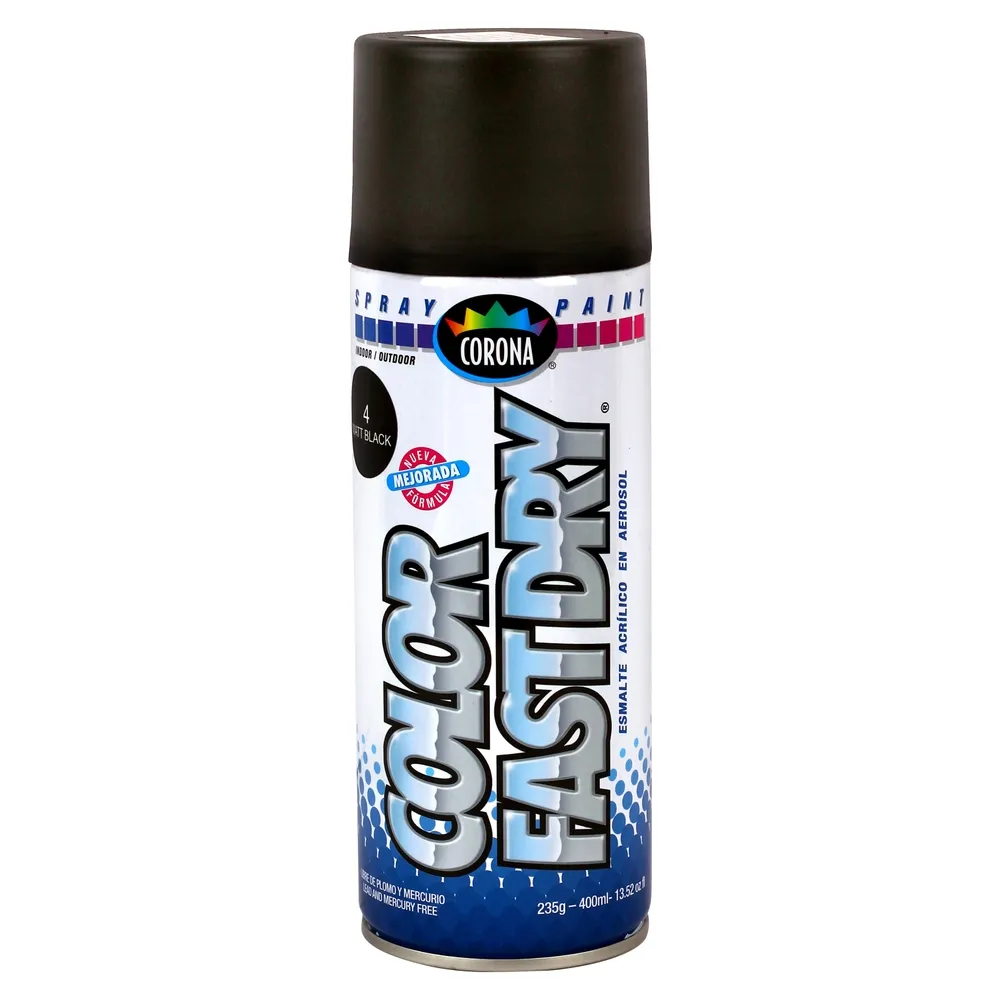 SPRAY NEGRO MATE FAST DRY CORONA