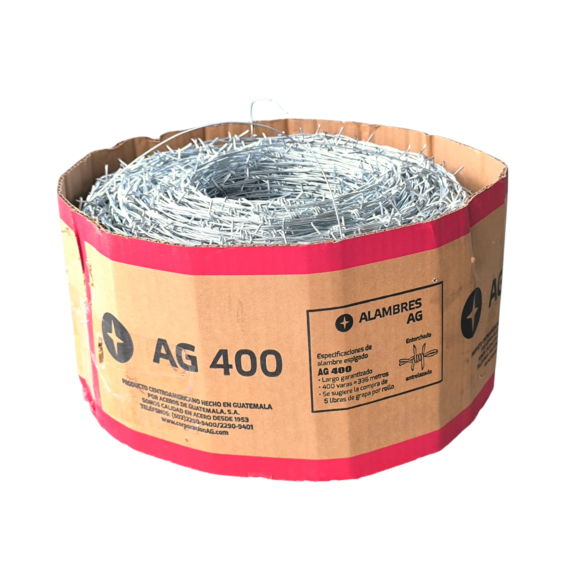 ALAMBRE ESPIGADO DEL RAYO CAL 15.50 ROLLO 400 V